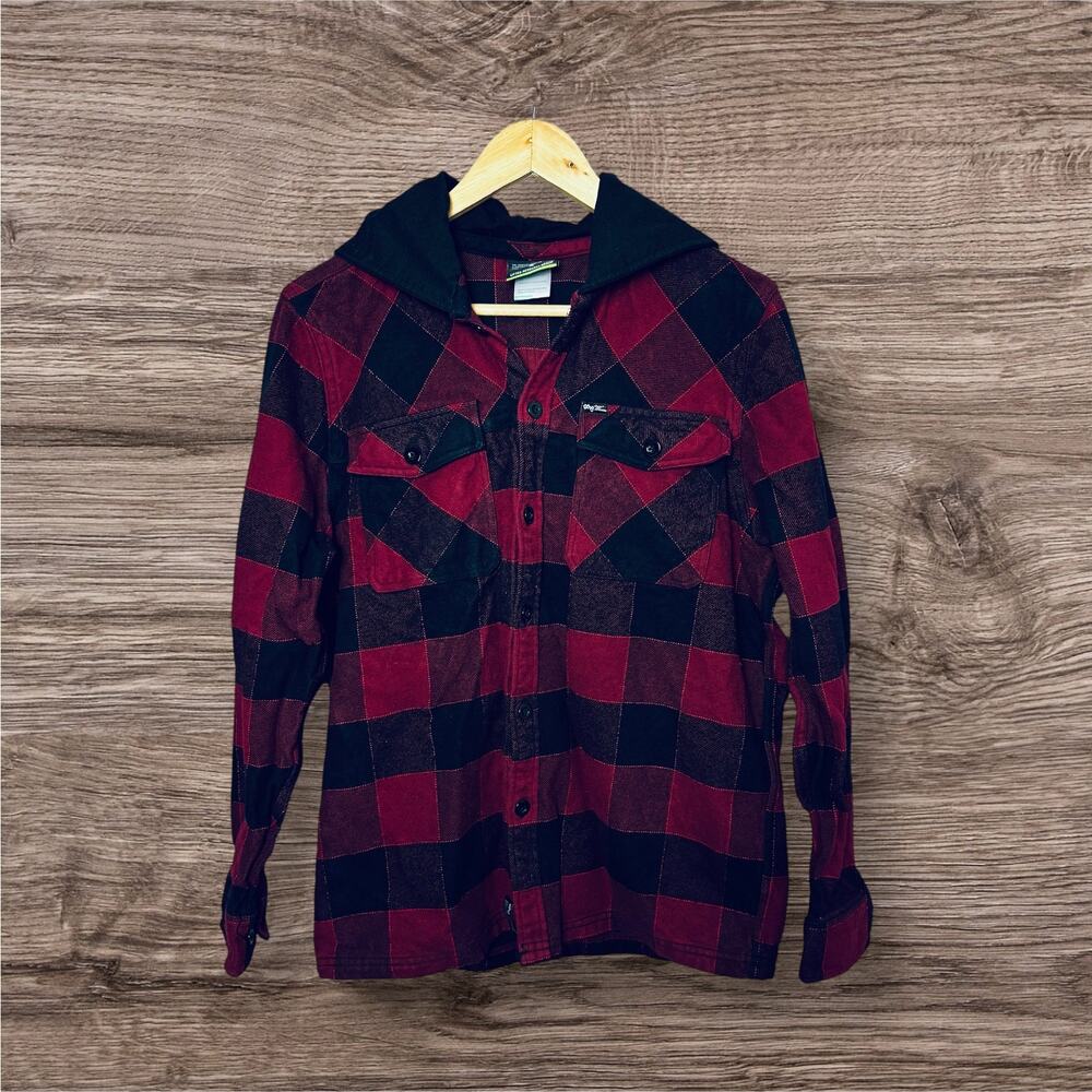 Lifted Research Group Women Large Midweight‎ Button Up with Hood